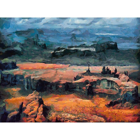 Monument Valley NP 11 Gold Ornate Wood Framed Art Print with Double Matting by Medeiros, Celito