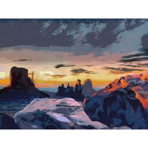 Monument Valley NP 12 Black Modern Wood Framed Art Print by Medeiros, Celito