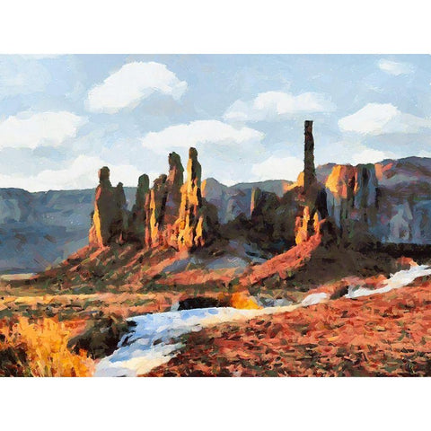 Monument Valley NP 13 Black Modern Wood Framed Art Print by Medeiros, Celito