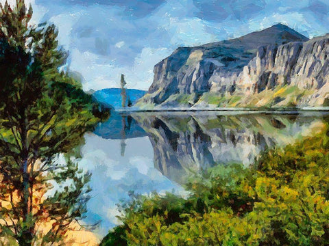 Great National Parks I White Modern Wood Framed Art Print with Double Matting by Medeiros, Celito