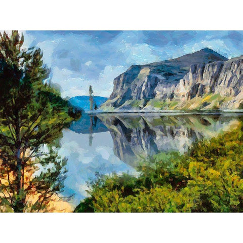 Great National Parks I Black Modern Wood Framed Art Print by Medeiros, Celito