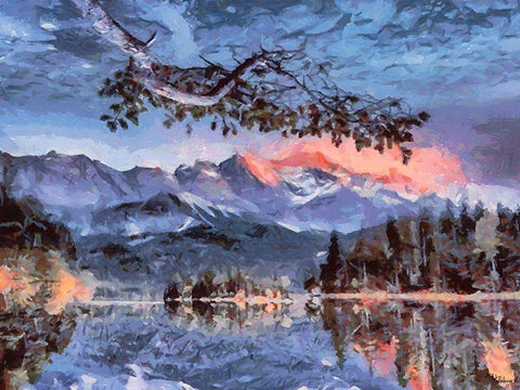 Great National Parks X Black Ornate Wood Framed Art Print with Double Matting by Medeiros, Celito