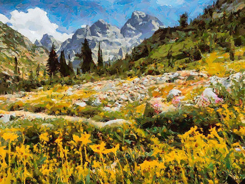 Great National Parks XIII White Modern Wood Framed Art Print with Double Matting by Medeiros, Celito