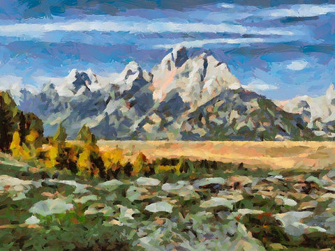 Great National Parks XIV Black Ornate Wood Framed Art Print with Double Matting by Medeiros, Celito