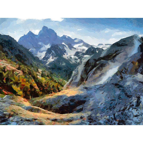 Great National Parks XVI White Modern Wood Framed Art Print by Medeiros, Celito