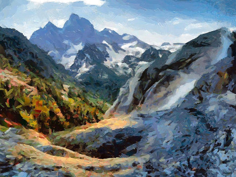 Great National Parks XVI White Modern Wood Framed Art Print with Double Matting by Medeiros, Celito