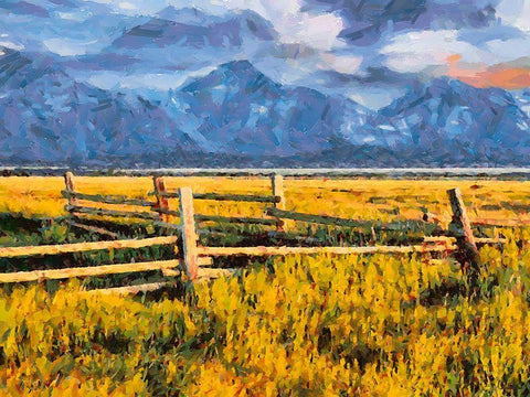 Great National Parks XVII Black Ornate Wood Framed Art Print with Double Matting by Medeiros, Celito