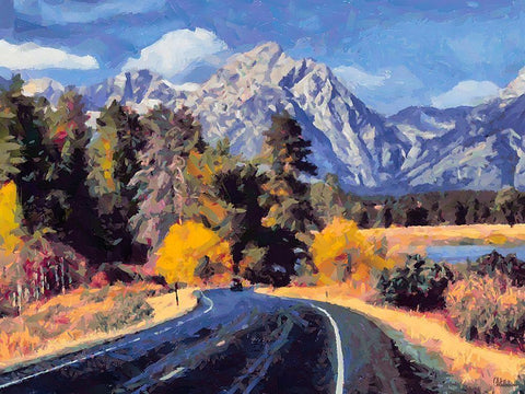 Great National Parks XIX Black Ornate Wood Framed Art Print with Double Matting by Medeiros, Celito