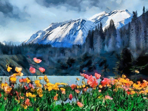 Great National Parks XXII Black Ornate Wood Framed Art Print with Double Matting by Medeiros, Celito