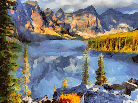 Great National Parks XXV Black Ornate Wood Framed Art Print with Double Matting by Medeiros, Celito