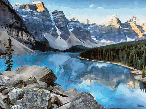 Great National Parks XXVIII White Modern Wood Framed Art Print with Double Matting by Medeiros, Celito