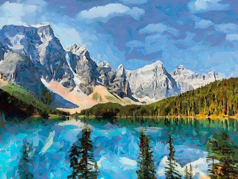 Great National Parks XXIX White Modern Wood Framed Art Print with Double Matting by Medeiros, Celito