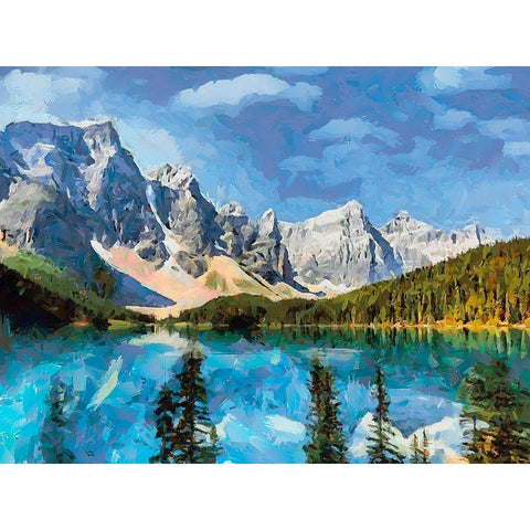 Great National Parks XXIX White Modern Wood Framed Art Print by Medeiros, Celito