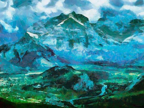 Great National Parks XXXIII Black Ornate Wood Framed Art Print with Double Matting by Medeiros, Celito