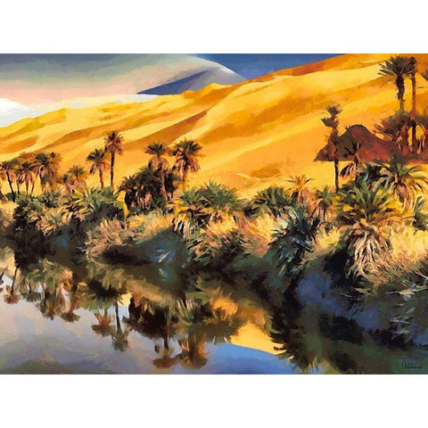 Arabic Landscape VI Black Modern Wood Framed Art Print by Medeiros, Celito