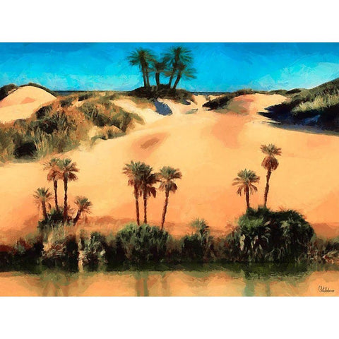 Arabic Landscape VII Gold Ornate Wood Framed Art Print with Double Matting by Medeiros, Celito