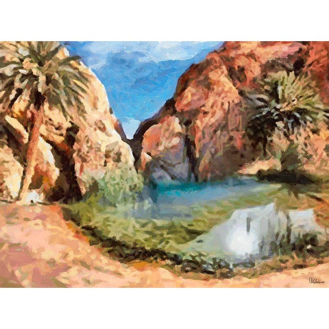 Arabic Landscape VIII Black Modern Wood Framed Art Print by Medeiros, Celito