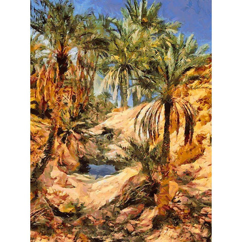 Arabic Landscape X White Modern Wood Framed Art Print by Medeiros, Celito