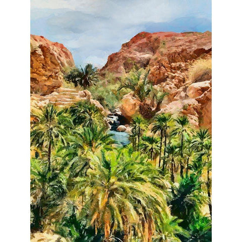 Arabic Landscape XI White Modern Wood Framed Art Print by Medeiros, Celito