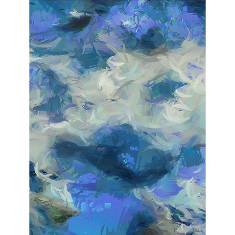 Abstract VI Black Modern Wood Framed Art Print with Double Matting by Medeiros, Celito