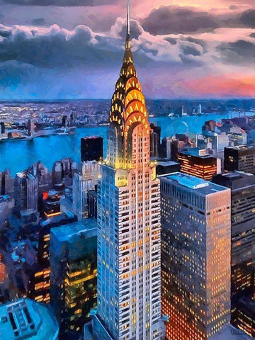 My lovely New York X White Modern Wood Framed Art Print with Double Matting by Medeiros, Celito