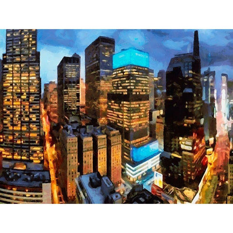 My lovely New York XIV White Modern Wood Framed Art Print by Medeiros, Celito