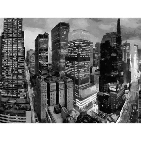 My lovely New York XIV Black Modern Wood Framed Art Print with Double Matting by Medeiros, Celito