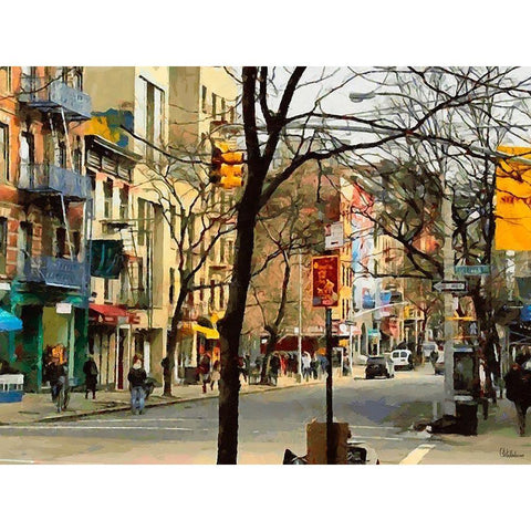 My lovely New York XX Gold Ornate Wood Framed Art Print with Double Matting by Medeiros, Celito