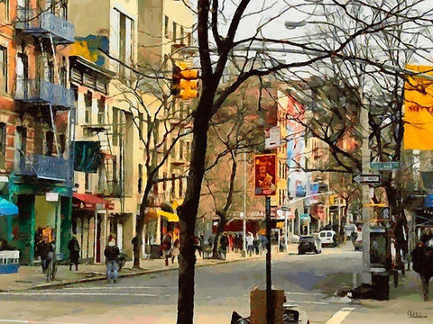 My lovely New York XX White Modern Wood Framed Art Print with Double Matting by Medeiros, Celito