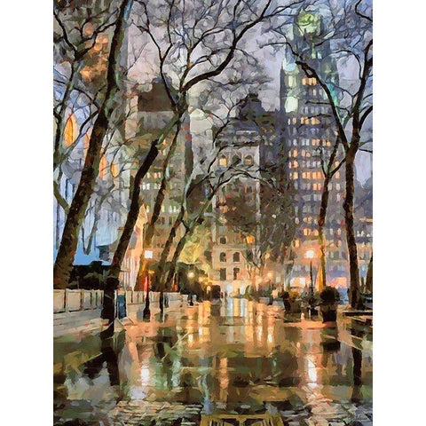 My lovely New York XXI Black Modern Wood Framed Art Print with Double Matting by Medeiros, Celito