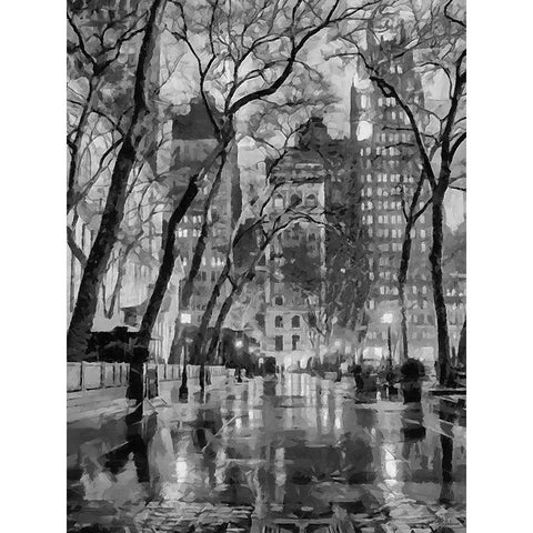 My lovely New York XXI White Modern Wood Framed Art Print by Medeiros, Celito