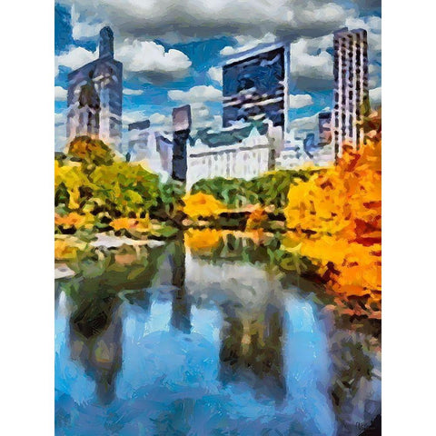 My lovely New York XXII White Modern Wood Framed Art Print by Medeiros, Celito