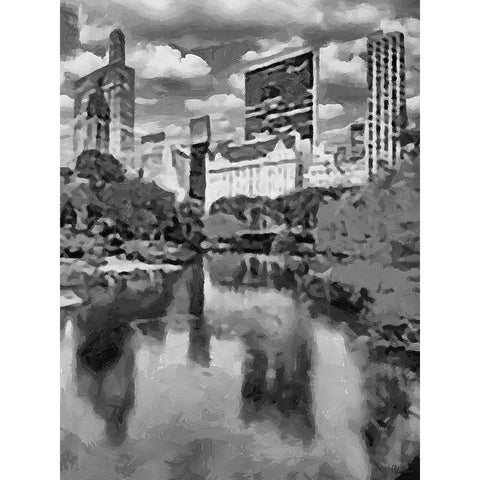 My lovely New York XXII White Modern Wood Framed Art Print by Medeiros, Celito