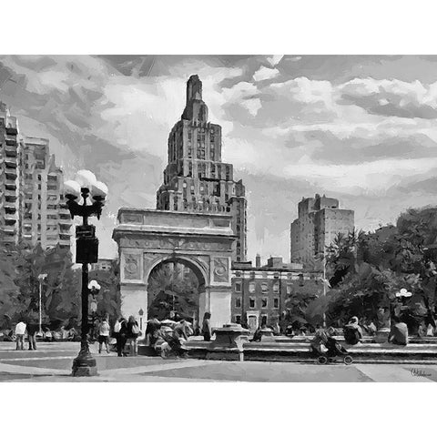 My lovely New York XXIII White Modern Wood Framed Art Print by Medeiros, Celito