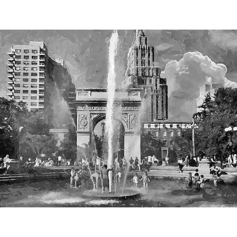 My lovely New York XXIV White Modern Wood Framed Art Print by Medeiros, Celito