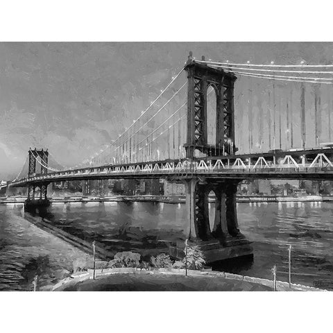 My lovely New York XXVII Gold Ornate Wood Framed Art Print with Double Matting by Medeiros, Celito