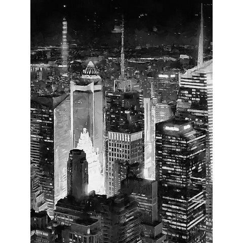 My lovely New York XXX Black Modern Wood Framed Art Print with Double Matting by Medeiros, Celito