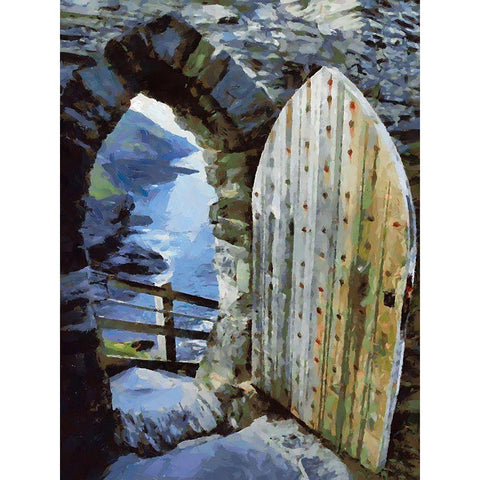 Door Collection I Gold Ornate Wood Framed Art Print with Double Matting by Medeiros, Celito