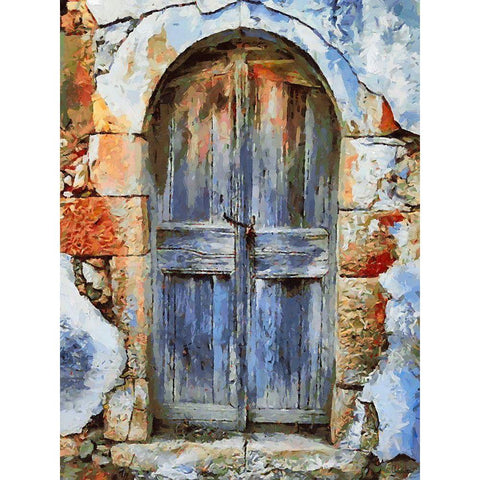 Door Collection II Black Modern Wood Framed Art Print by Medeiros, Celito