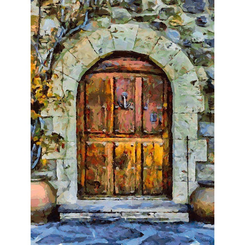 Door Collection V Black Modern Wood Framed Art Print by Medeiros, Celito