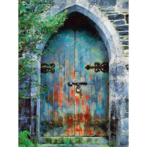 Door Collection VI White Modern Wood Framed Art Print by Medeiros, Celito