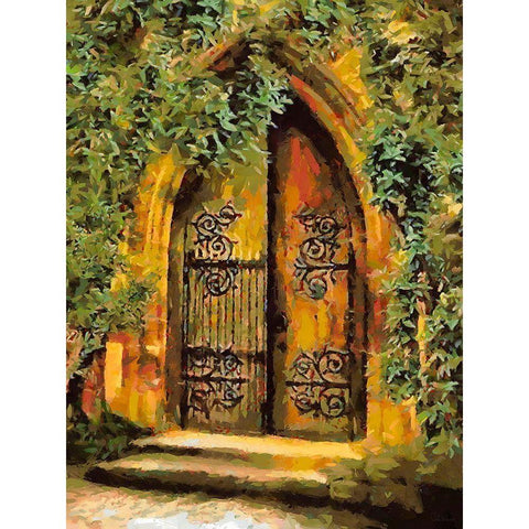 Door Collection VII White Modern Wood Framed Art Print by Medeiros, Celito
