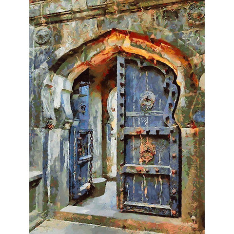 Door Collection IX White Modern Wood Framed Art Print by Medeiros, Celito