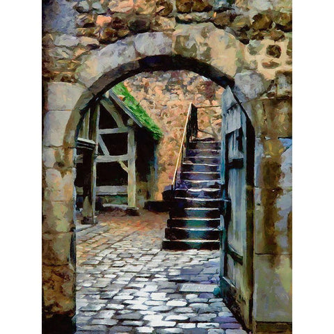 Door Collection XI Gold Ornate Wood Framed Art Print with Double Matting by Medeiros, Celito