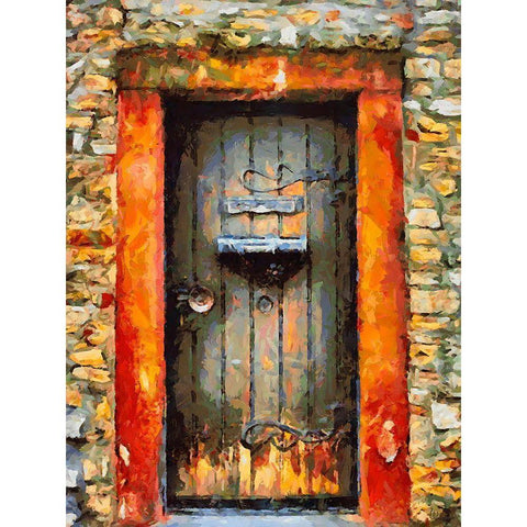 Door Collection XII Gold Ornate Wood Framed Art Print with Double Matting by Medeiros, Celito