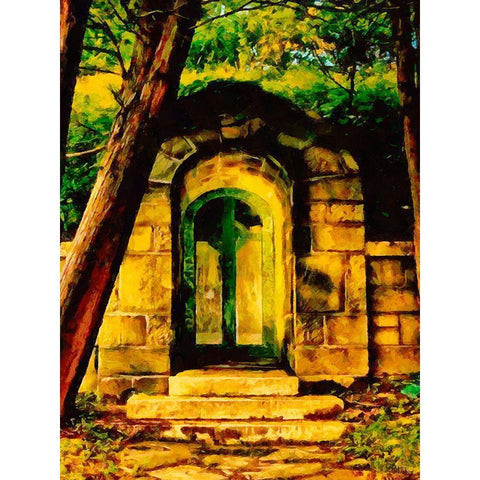 Door Collection XIV Black Modern Wood Framed Art Print with Double Matting by Medeiros, Celito