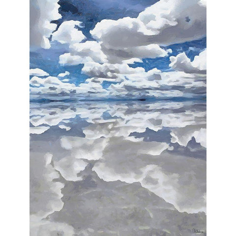 Walk between Salt and Sky - Diptych B Black Modern Wood Framed Art Print with Double Matting by Medeiros, Celito