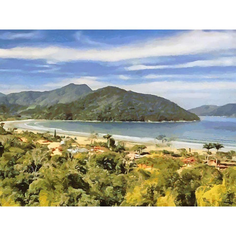 Silent Bay Gold Ornate Wood Framed Art Print with Double Matting by Medeiros, Celito