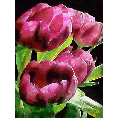 Spring Floral Variations X Gold Ornate Wood Framed Art Print with Double Matting by Medeiros, Celito