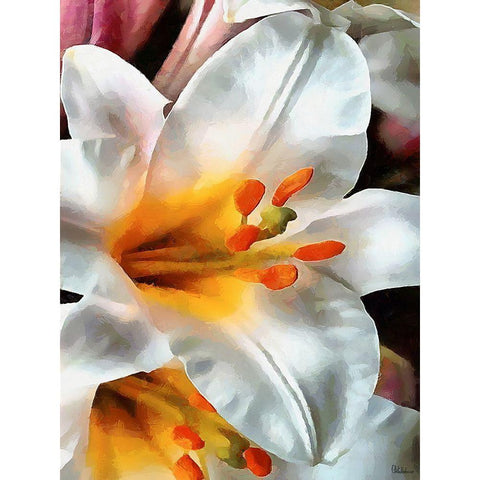 Spring Floral Variations XXIV Gold Ornate Wood Framed Art Print with Double Matting by Medeiros, Celito